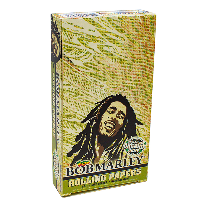 Bob Marley Unbleached Organic Hemp 1.25 Rolling Paper Display of 25