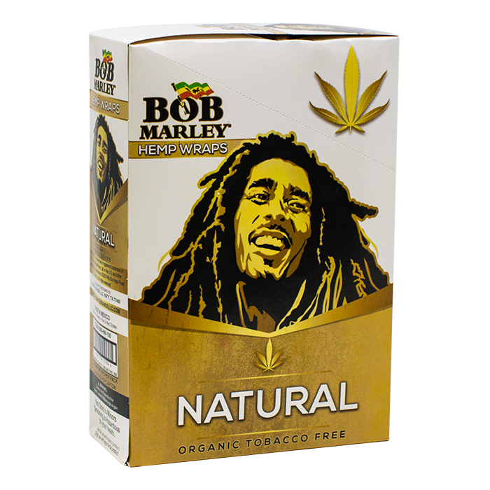 Bob Marley Natural Hemp Wraps Display of 25