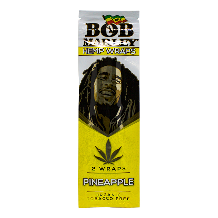 Bob Marley Pineapple Hemp Wraps Display of 25
