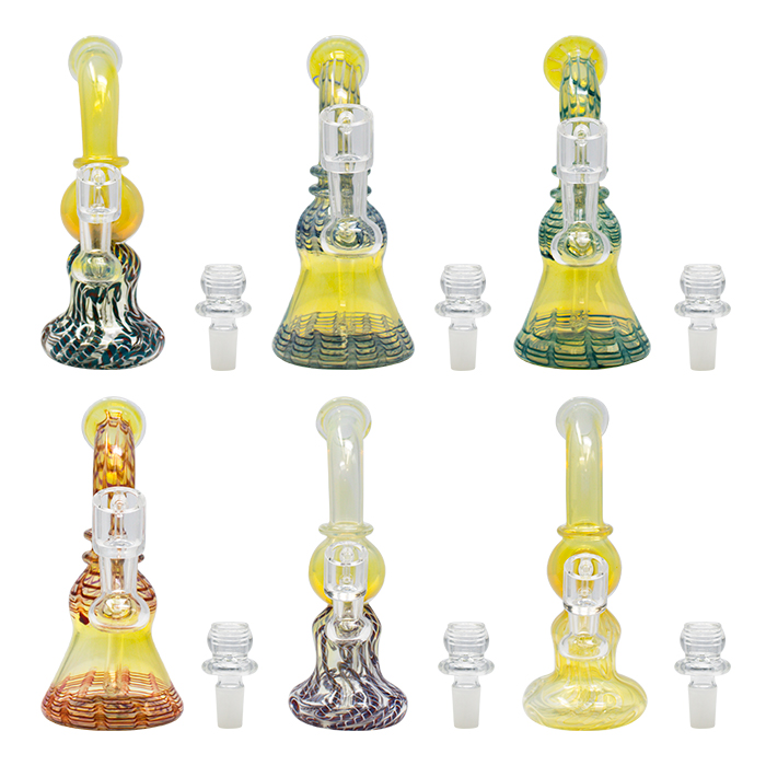 Assorted Marble Effect Color Changing Glass Dab Rig and Bong