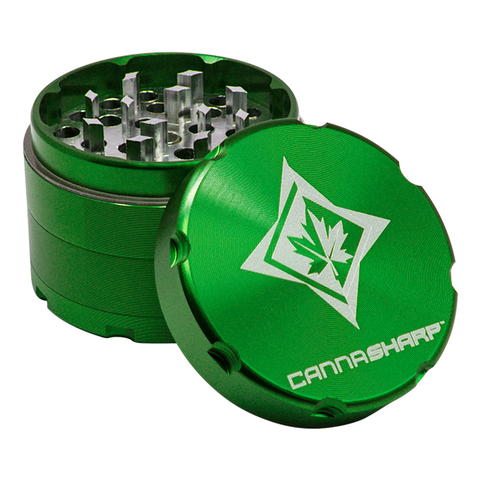 Green Cannasharp Aerospace Four Stage Grinder