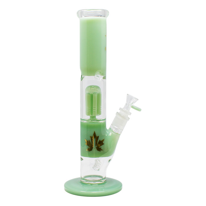 C Green Maple Glass Tree Percolator Bong 13 Inches