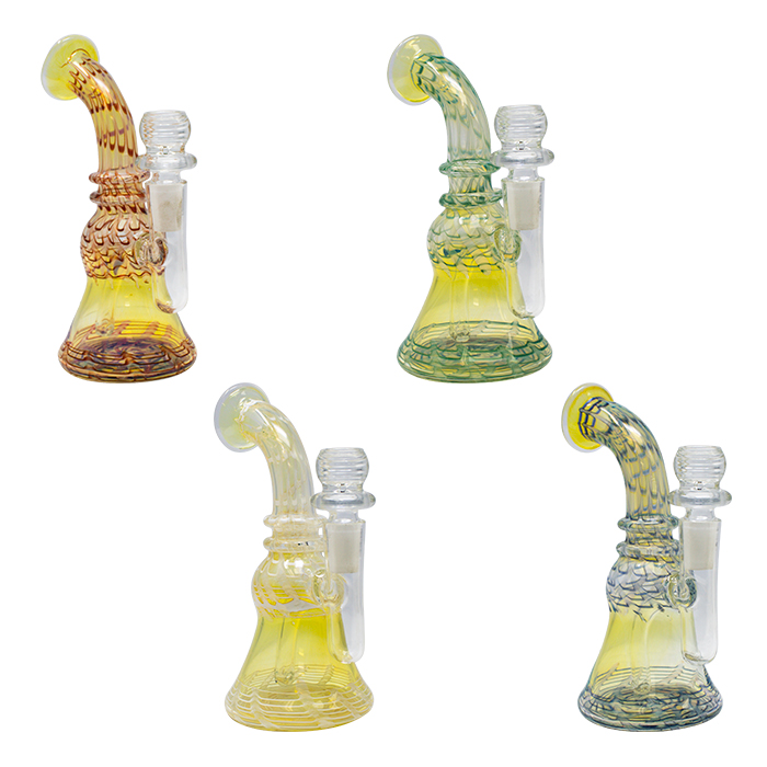 Striped Color Changing 6 Inches Glass Bongs