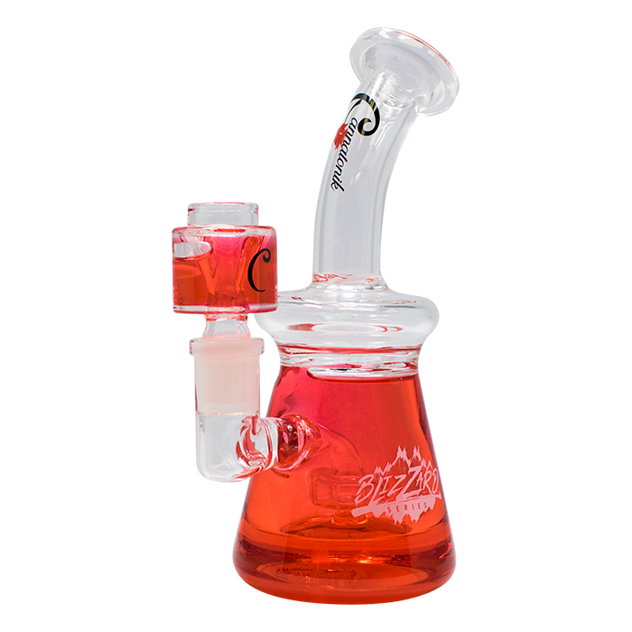 Red Blizzard Series Freezable 8 Inches Premium Glass Bongs by Cannatonik