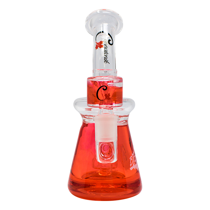 Red Blizzard Series Freezable 8 Inches Premium Glass Bongs by Cannatonik