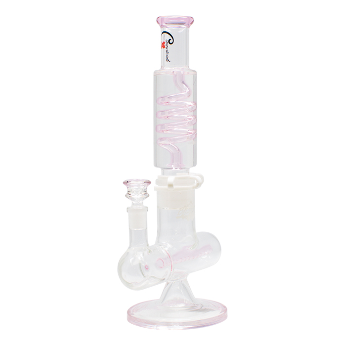 Pink Blizzard Series Nucleus 14 Inches Freezable Glass Bongs