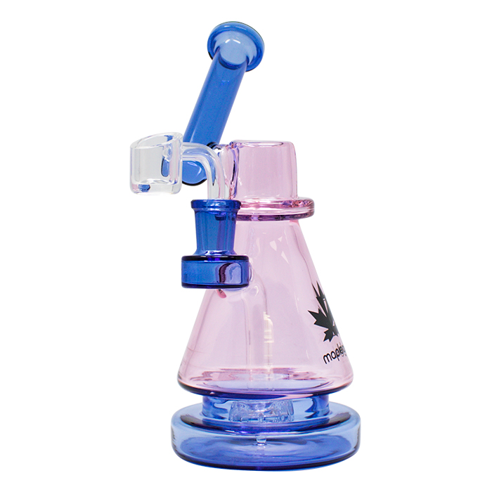 Pink Goddess of The Earth Series 9 Inches Glass Dab Rig by Maple Glass