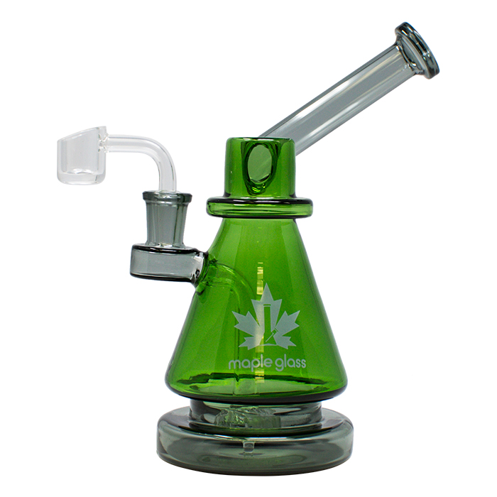 Green Goddess of The Earth Series 9 Inches Glass Dab Rig by Maple Glass