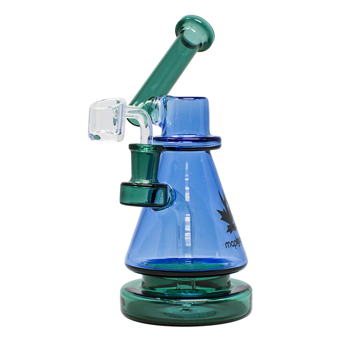Sky Blue Goddess of The Earth Series 9 Inches Glass Dab Rig by Maple Glass