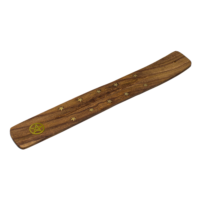 Star Wood And Brass Incense Holder Box Of 10