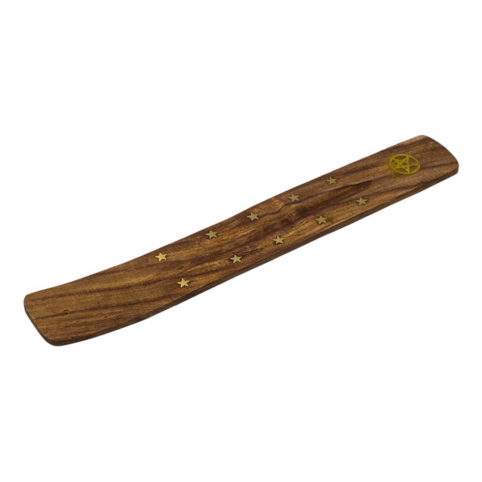 Star Wood And Brass Incense Holder Box Of 10