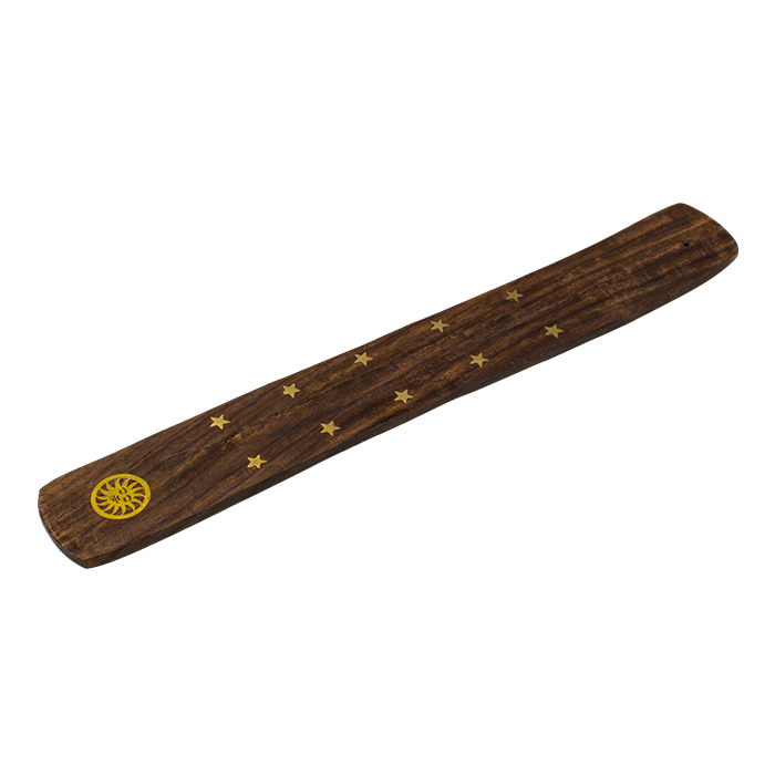 Sun Wood And Brass Incense Holder Box Of 10