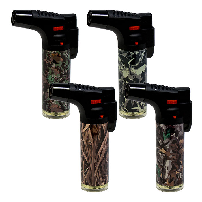 Blink Medium Camo Theme Torch Lighter Display Of 12