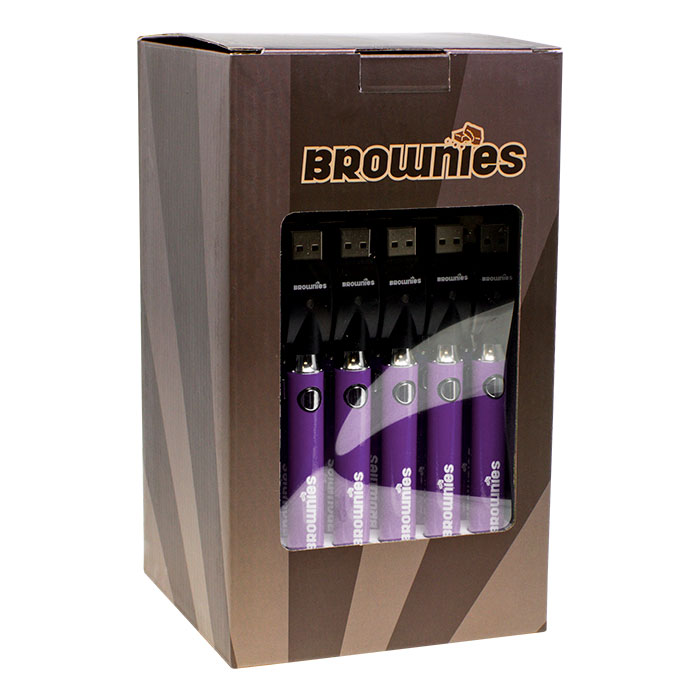 510 Purple Brownies Twist 900mAh Batteries Display of 30