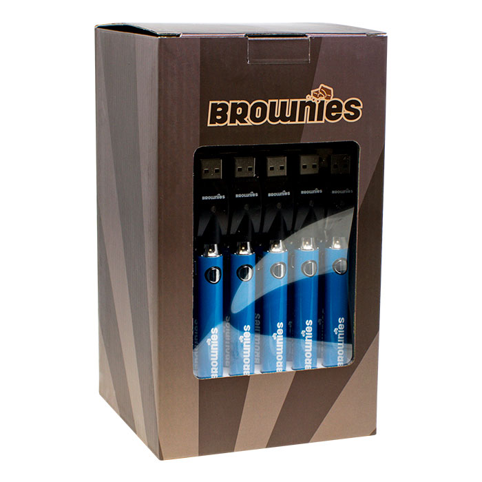 510 Blue Brownies Twist 900mAh Batteries Display of 30