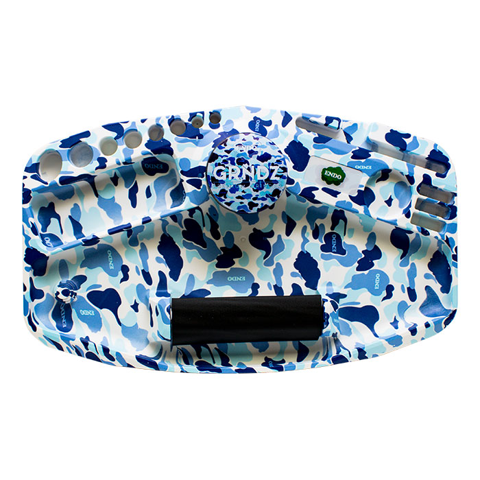 Endo Blue Camo Premium Multifunction Rolling Tray