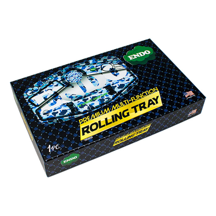 Endo Blue Camo Premium Multifunction Rolling Tray