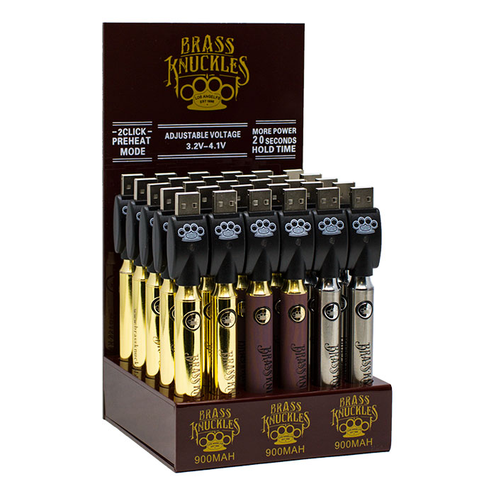 Brass Knuckles Assorted 900mAh 510 Batteries Display of 30