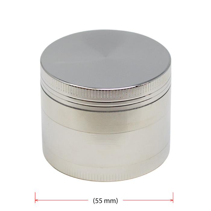 Silver Aluminium Four Stage 55mm Grinder