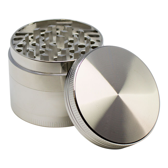 Silver Aluminium Four Stage 63mm Grinder