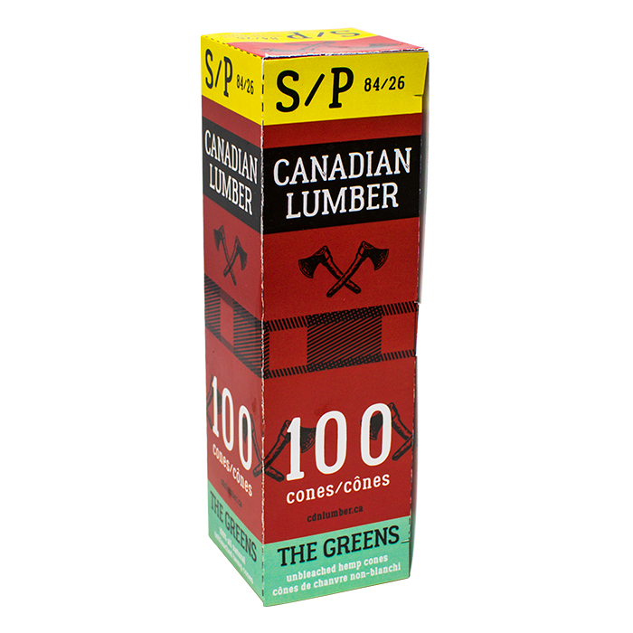 Canadian Lumber Small 84/26 Pre-Rolled Cone Mini Towers Ct 100