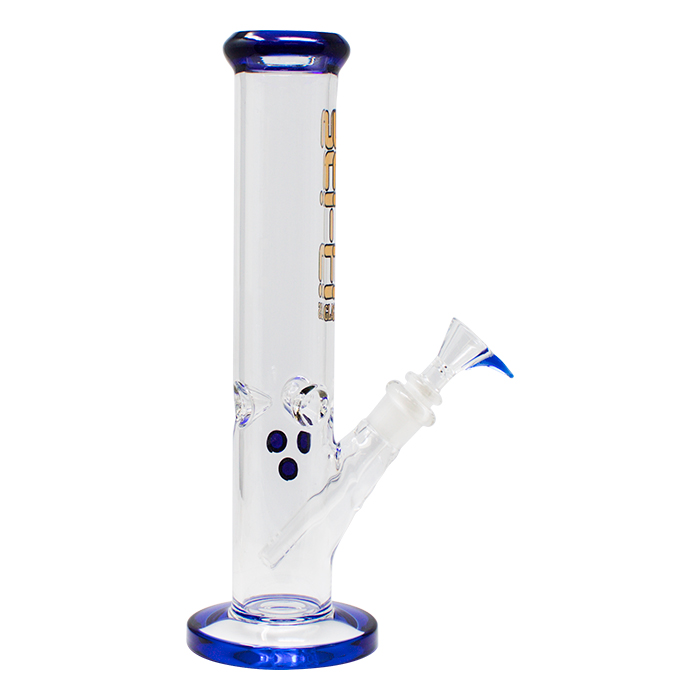 Blue Cylindrical Sci Fi Glass 12 Inches Bong