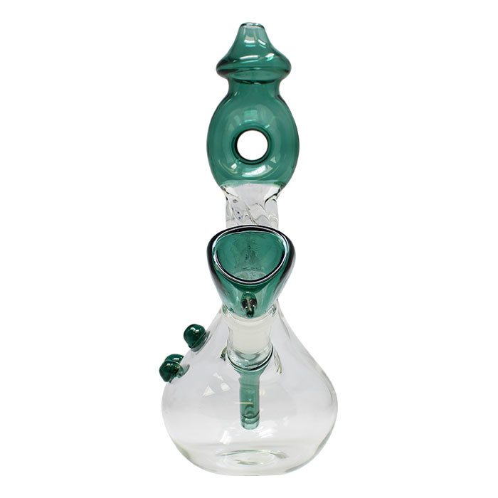 Teal Twisted Mouthpiece Glass Bong 6 Inches