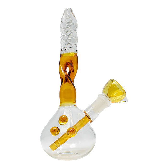 Twisted Yellow Beaker Bong 7 Inches