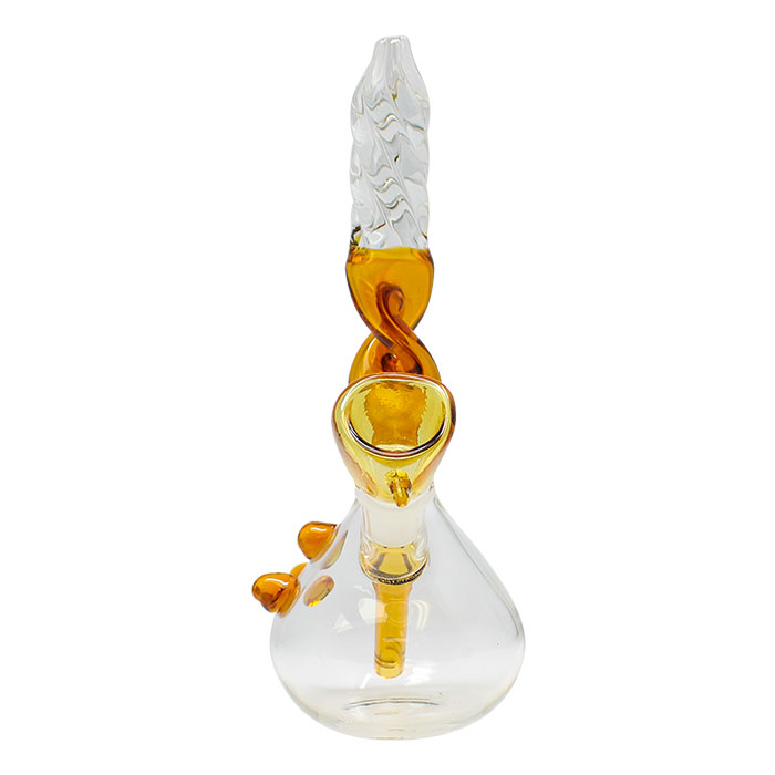 Twisted Yellow Beaker Bong 7 Inches