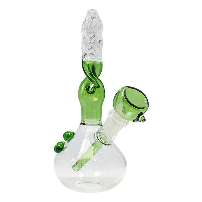 Twisted Green Beaker Bong 7 Inches