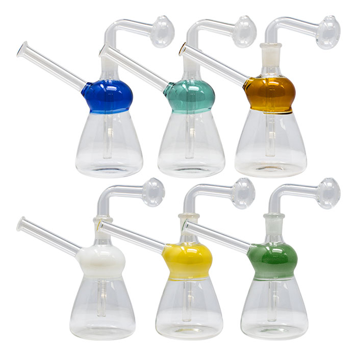 Assorted 6 Inches Oil Glass Bongs