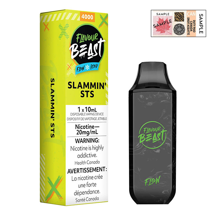 Stamped Flavour Beast Flow Slammin' STS 4000 Puffs Disposable Vape Ct 6