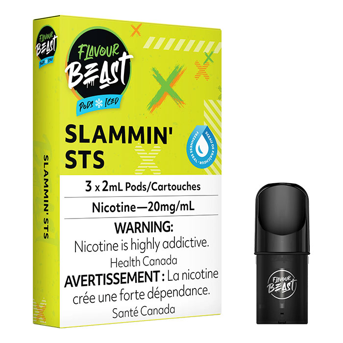 (Stamped) Slammin' STS-(Sour Snap Iced) Flavour Beast Pods Ct 5
