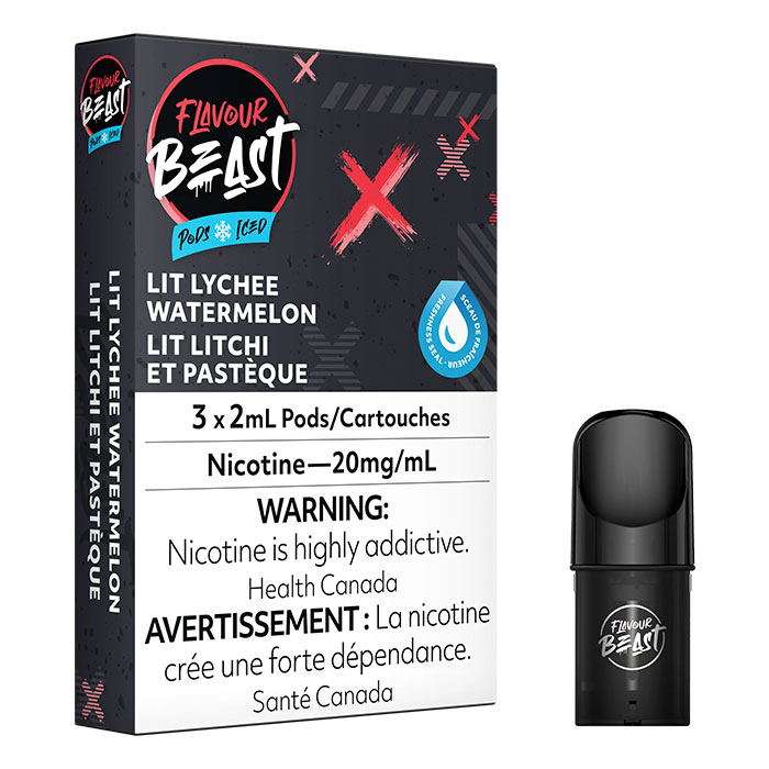 (Stamped) Lit Lychee Watermelon Flavour Beast Pods Ct 5