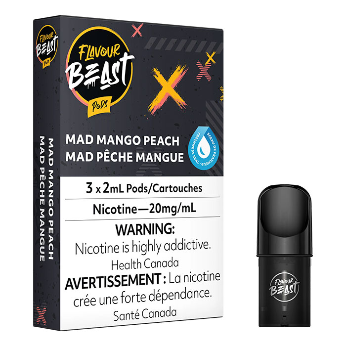 (Stamped) Mad Mango Peach Flavour Beast Pods Ct 5