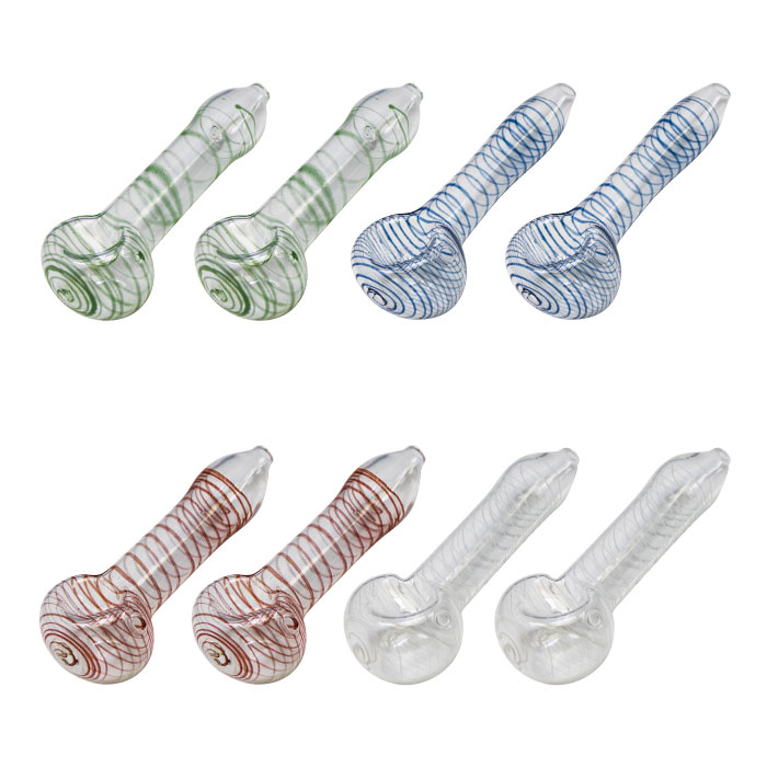 Assorted Stripes 3.5 Inches Glass Pipe Combo