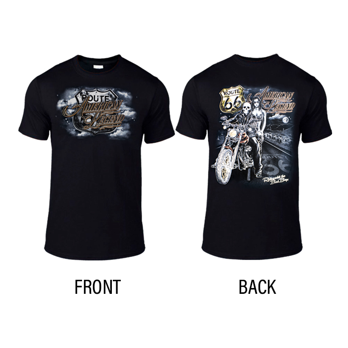 American Legend Unisex Both Side Printed Black T-Shirt