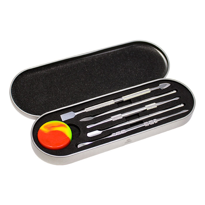The Ultimate Silver 7-Piece Metal Dab Tool Kit