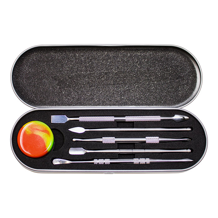 The Ultimate Silver 7-Piece Metal Dab Tool Kit