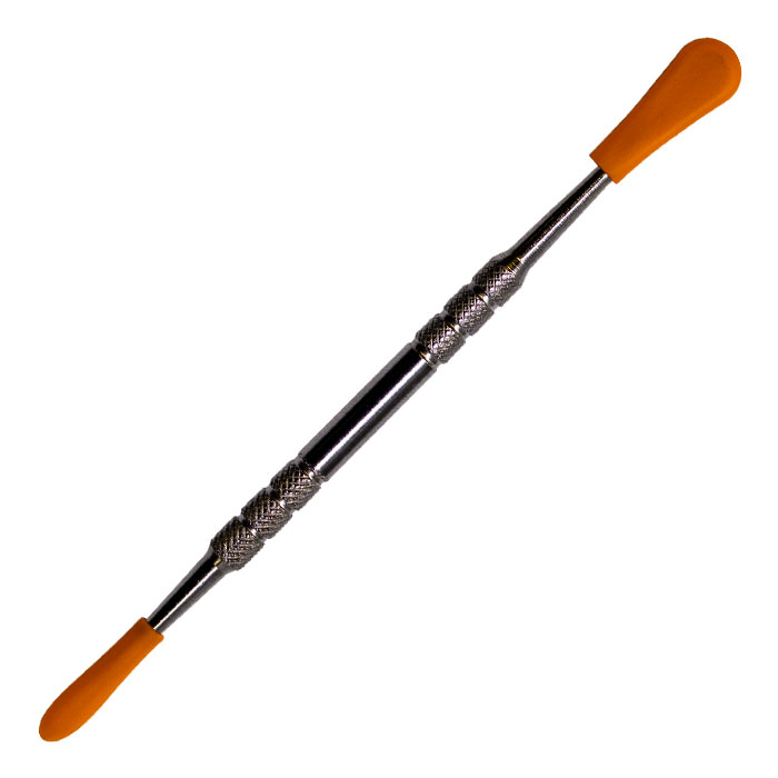 Orange Silicone Tip Stainless Steel Dabbing Stick Set of 12