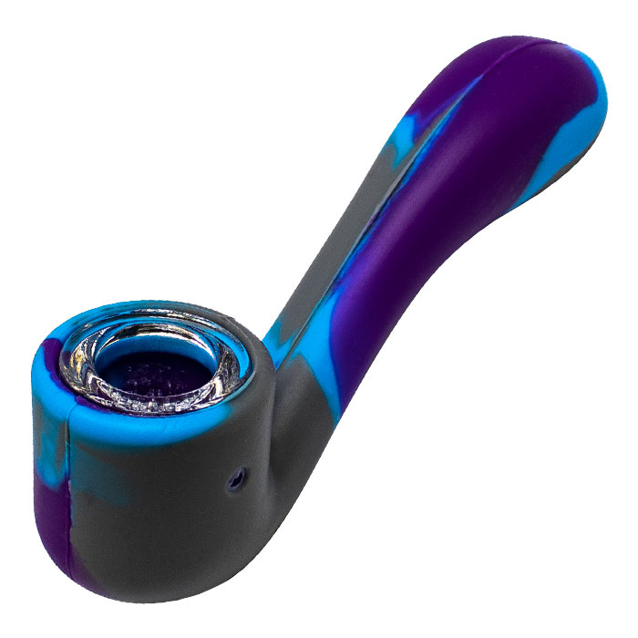 Purple 4 Inches Silicone Pipe
