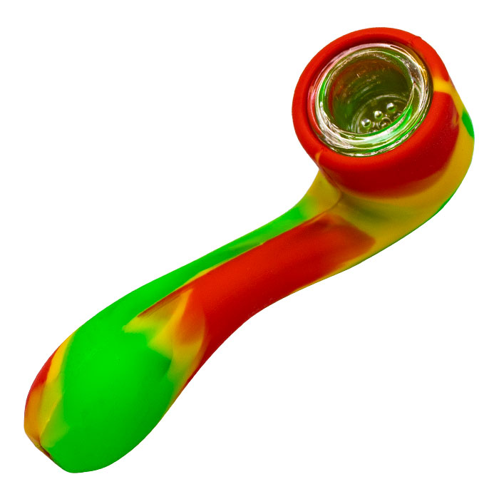 Red Green 4 Inches Silicone Pipe