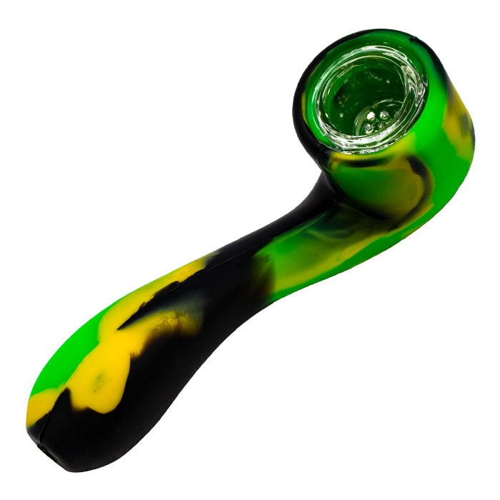 Yellow Black 4 Inches Silicone Pipe