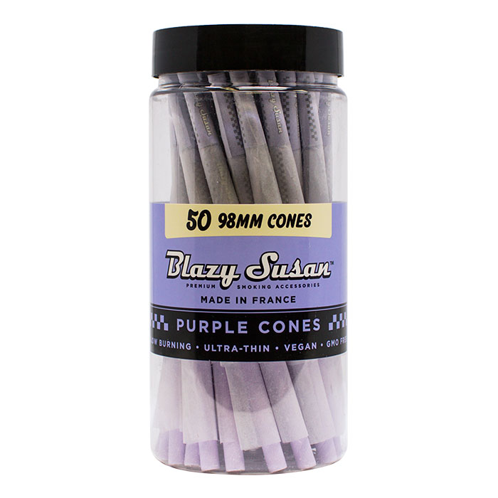 Blazy Susan Purple 98mm Shortys Pre-Rolled Cones Ct 50