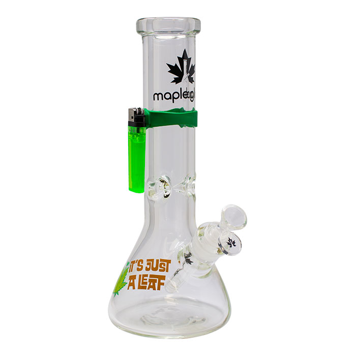 Its Just A Leaf Jester Series 12 Inches Glass Bong With Magnetic Band By Maple Glass