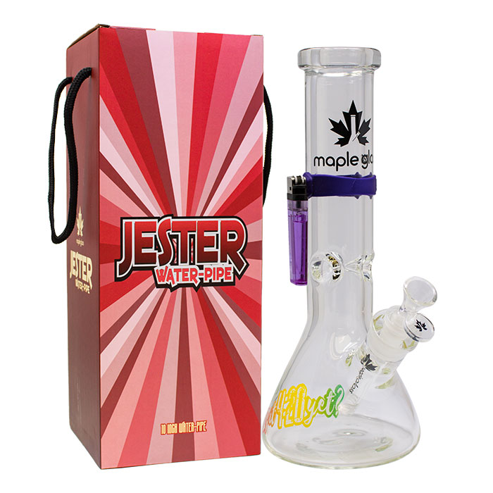 Is It 420 Yet Jester Series 12 Inches Glass Bong With Magnetic Band By Maple Glass