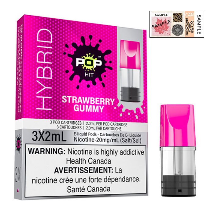 (Stamped) Strawberry Gummy Pop Hybrid Pod Ct 5