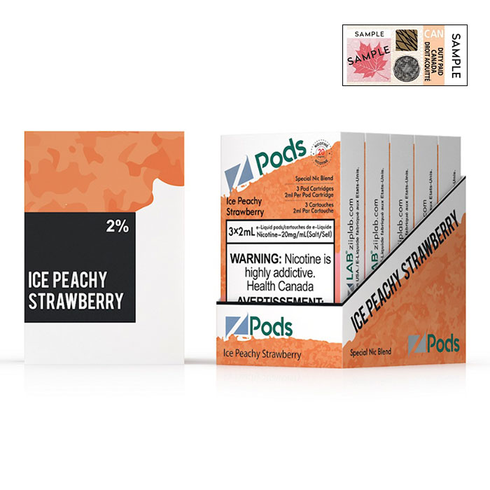 (Stamped) Z Pods Ice Peachy Strawberry Special Edition Ct 5