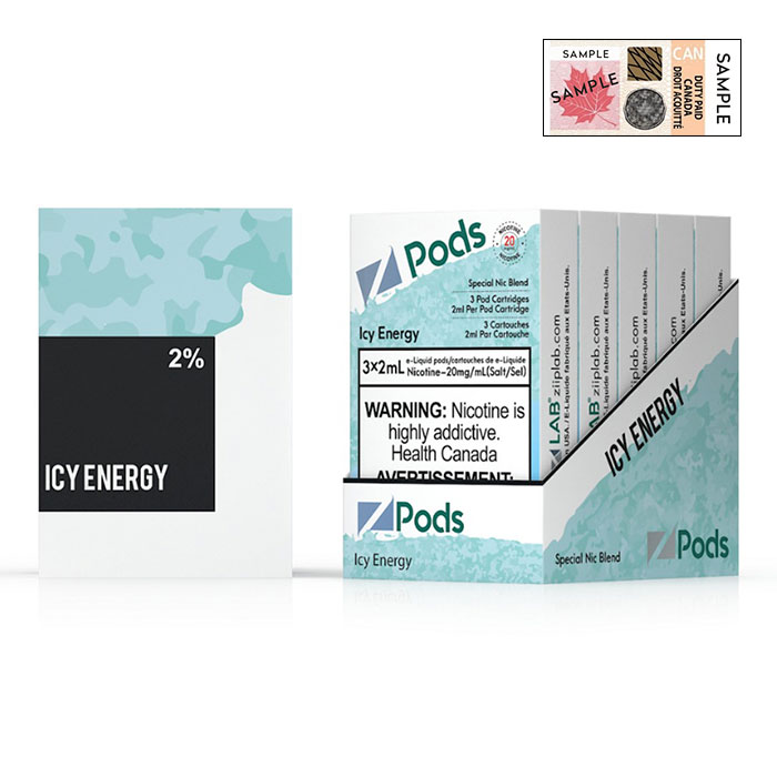 (Stamped) Z Pods Icy Energy Special Edition Ct 5