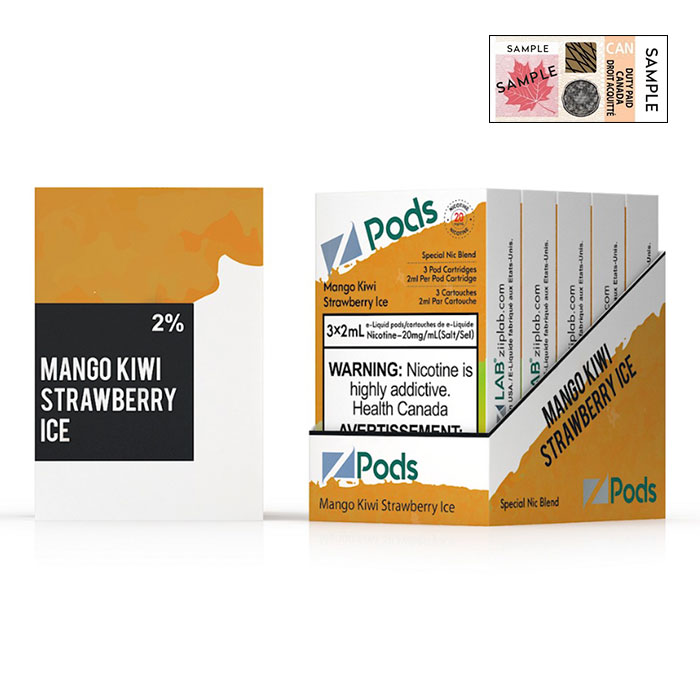 (Stamped) Z Pods Mango Kiwi Strawberry Ice Special Edition Ct 5